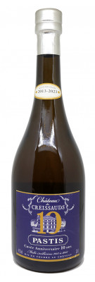 Pastis - Château des Creissauds - Cuvée Anniversaire 10 ans - Multi-Millésime 2013-2023 - Sans Coffret Bois - 45%